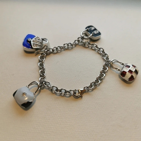 Jewelry - Sterling purse  charm bracelet